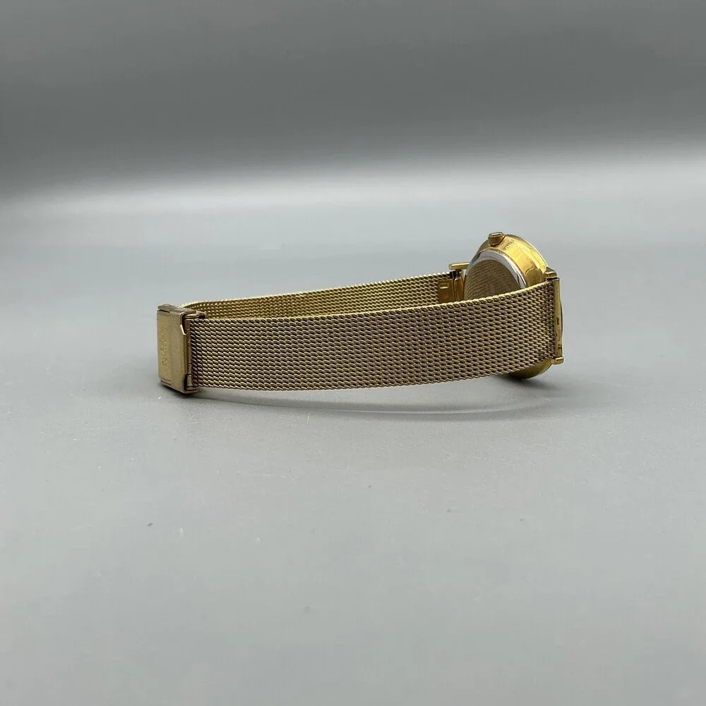 Skagen 16SGS Womens Watch 28mm Silver Gold Tone Mesh Band Date New Battery